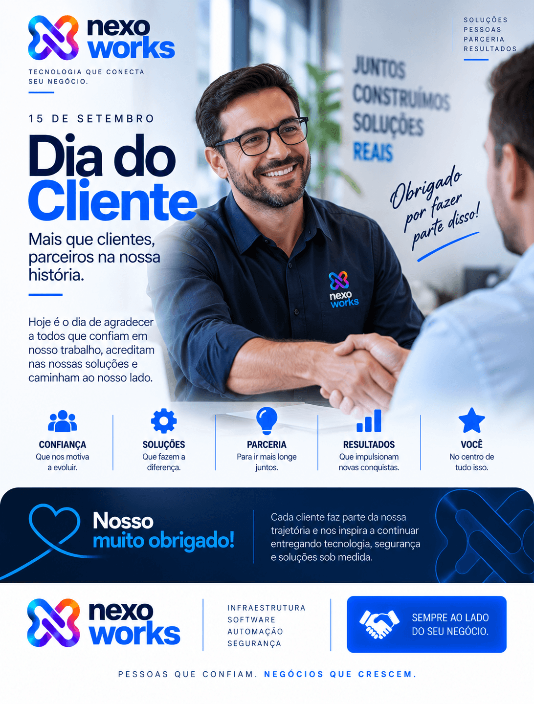 Dia do Cliente: cada desafio que você nos apresenta nos ajuda a construir novas soluções